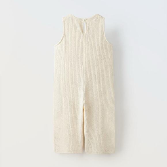 Zara Long Jumpsuit with Crocheted Pockets 6Y NWT - Picture 2 of 6